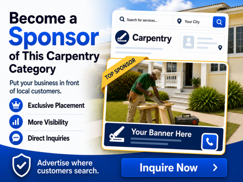 Carpentry sponsored by Barbados Lumber Company